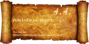 Adelstein Anett névjegykártya