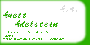 anett adelstein business card